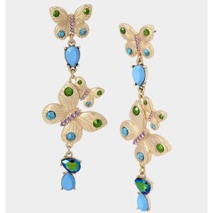 Betsey Johnson Butterfly earrings